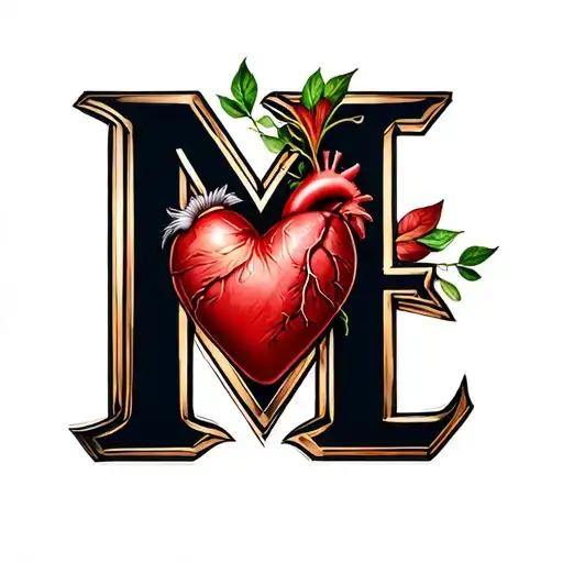 The Letters M And E -Boring The Heart Of The Letter E Is Returned To The M