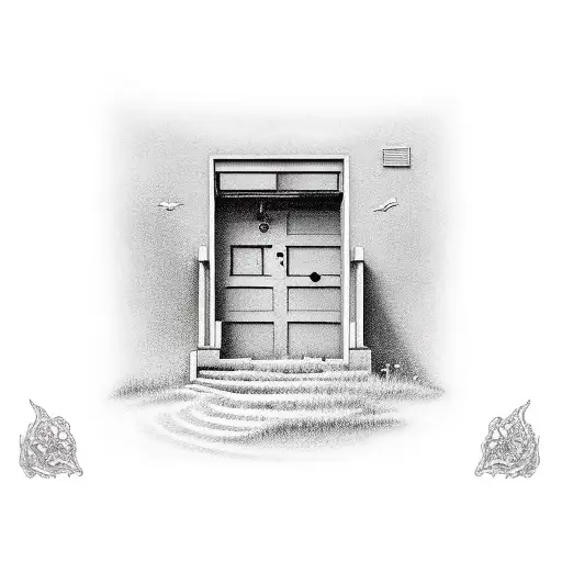 Yellow Door Of Happiness And Full Of Creative Imagination