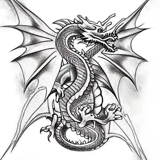 Dragon With Big Eyes And Colour