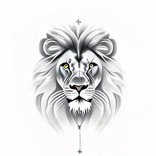 Cross With Lion Inside