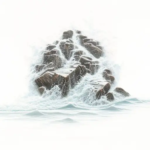 Rapid Water Over Rocks