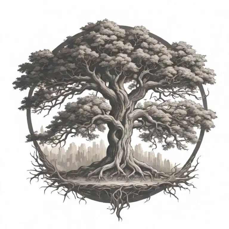 Tree Of Life On Fire Burning