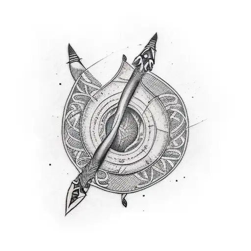 Native Shooting Bow And Arrow