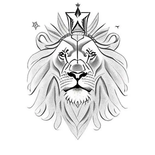 A Lion's Head With A Crown And A Star Of David In Its Eye
