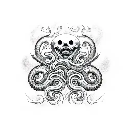 Kraken With Sinking Ship