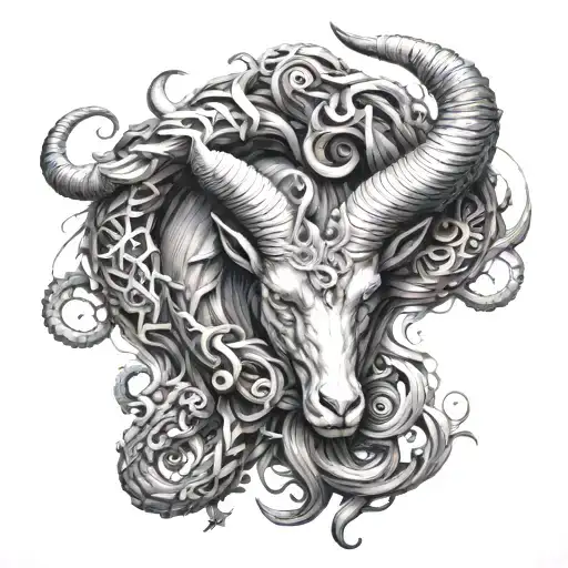 Capricorn Zodiac Sign Intertwined