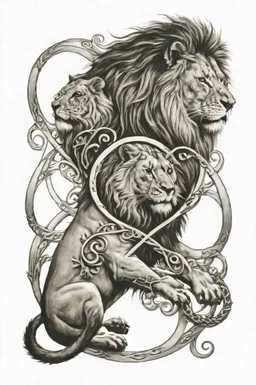 Infinity Symbol With Lion