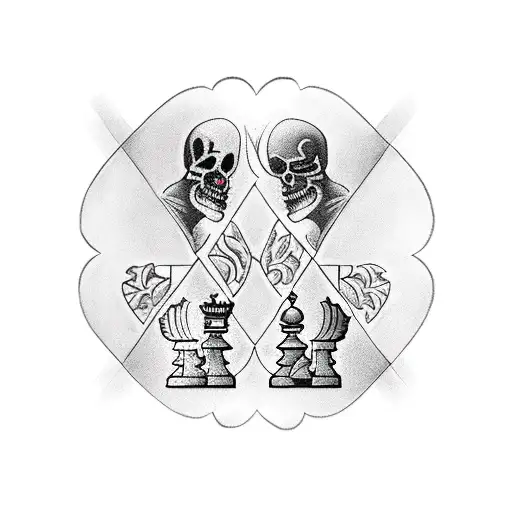 Chess Match Between Life And Death