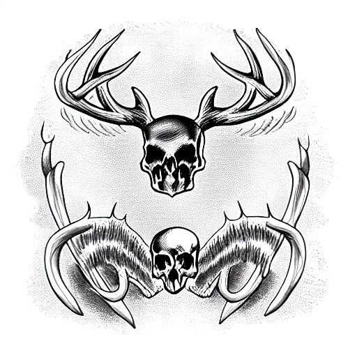 Death With Fox Skull With Antlers
