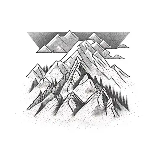 A Majestic Mountain Range With A Hidden Hiking Trail