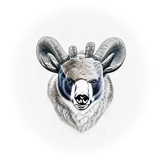 A Black Bear Head Next To A Rocky Mountain Bighorn Sheep Head Next To A White Tailed Deer Head