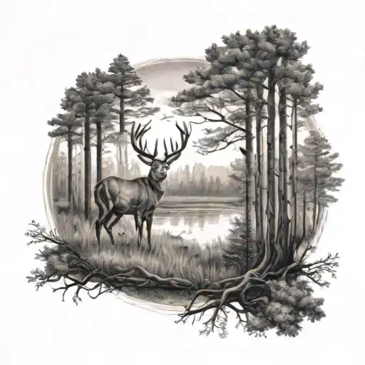 Deer In Forrest