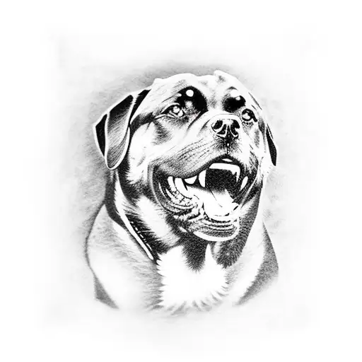 Mean Looking Rottweiler