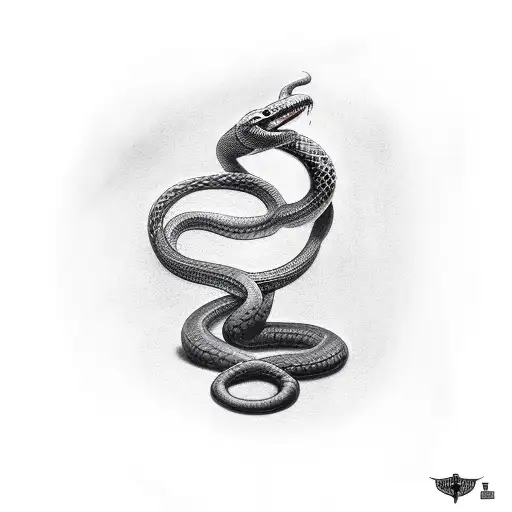 Snake Wrapped Around A Sword