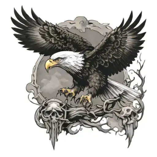 Eagle Surrounded By Death