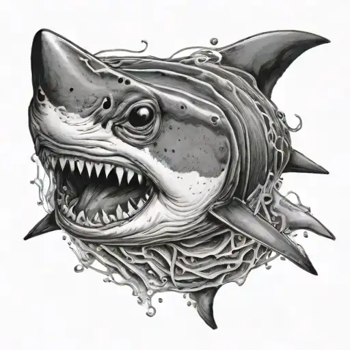 Shark With Lots Of Eyes All Over It