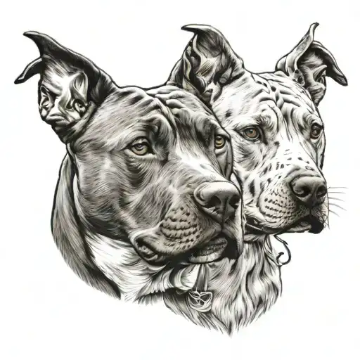 Pitbull And American Staffordshire Terrier