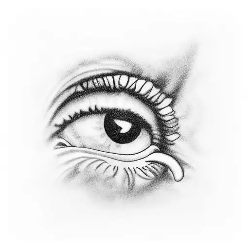 Raven Pickng At A Eyeball