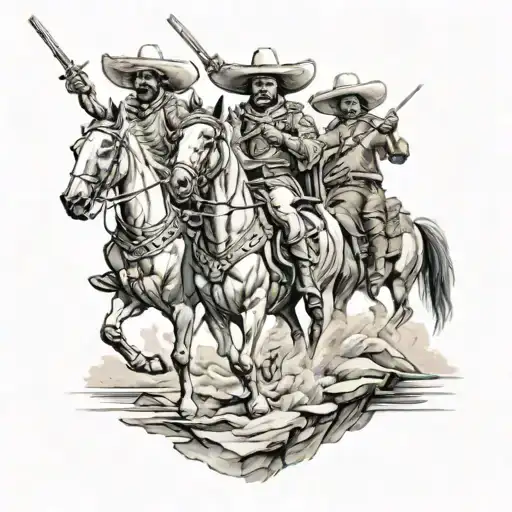 4 Mexican Horsemen