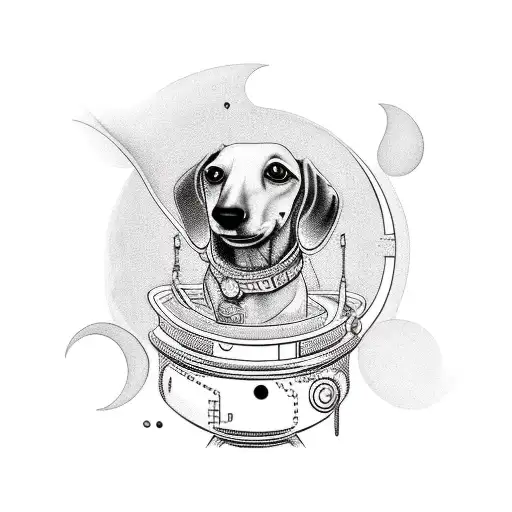 Sausage Dog On Moon