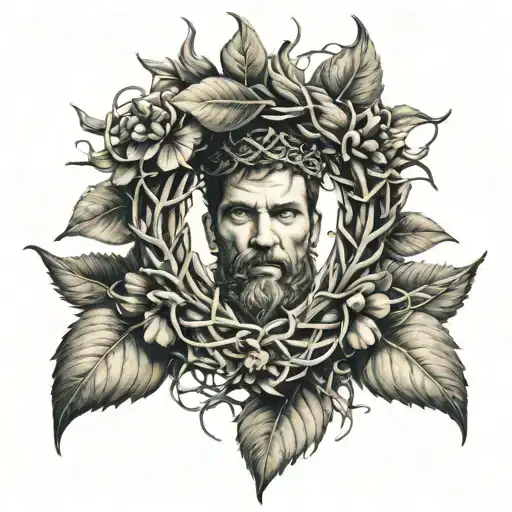 Laurel Wreath And Crown Of Thorns Mixed Together