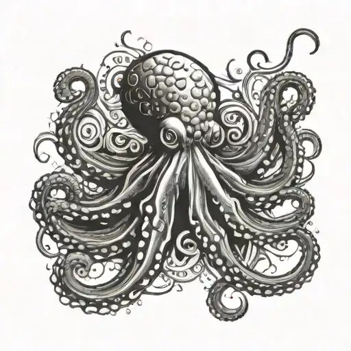 Detroit Red Wings Logo With Ollie The Octopus