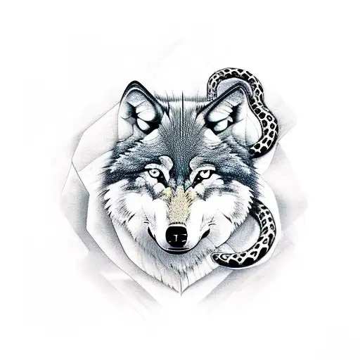 Wolf And Snake