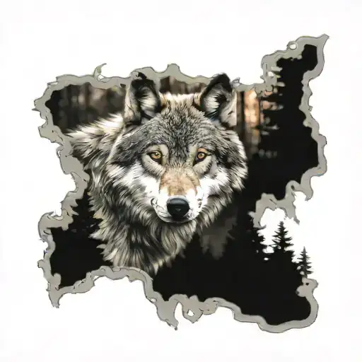 Wolf In Forest