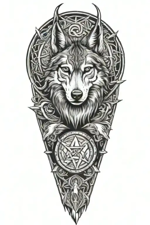 Loki With Wolf And Rune