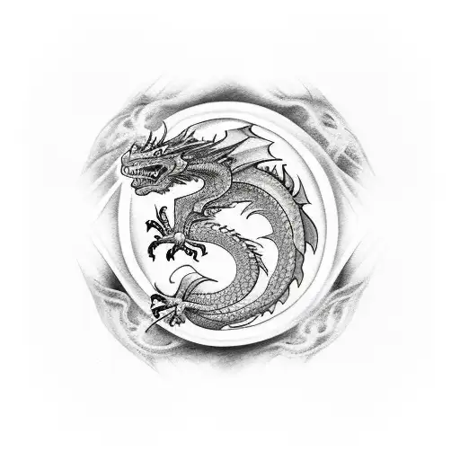 Dragon And Flame