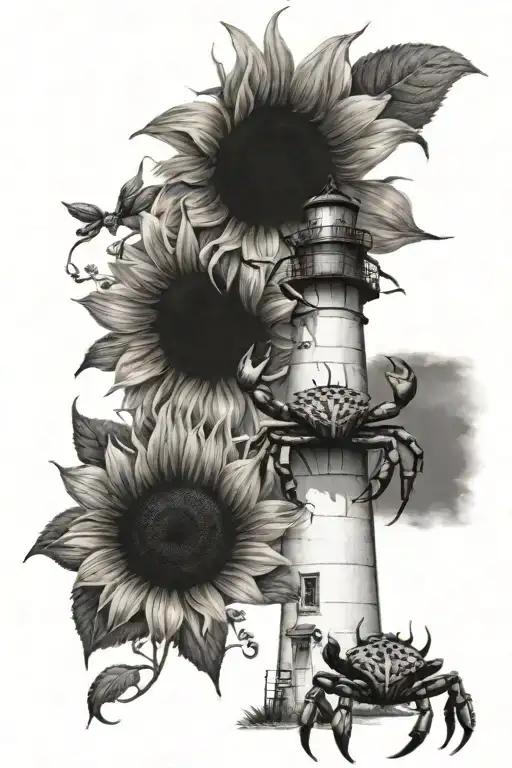 Sunflower Crab Lighthouse Standing Tall