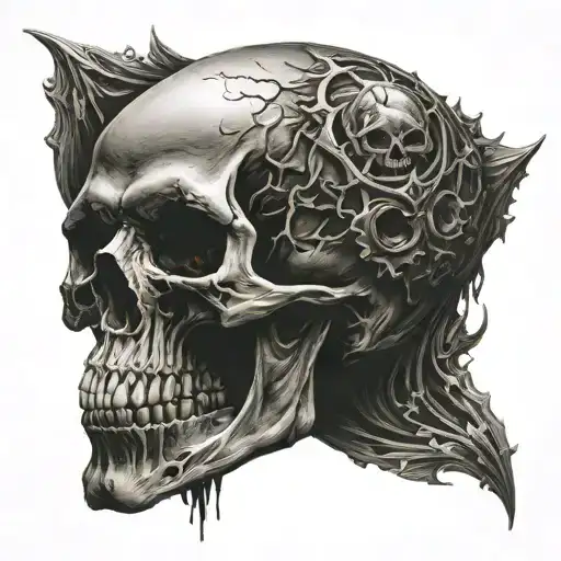 Dark Evil Skull