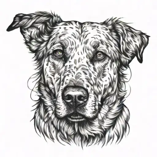 Golden Retraver Dog Outline