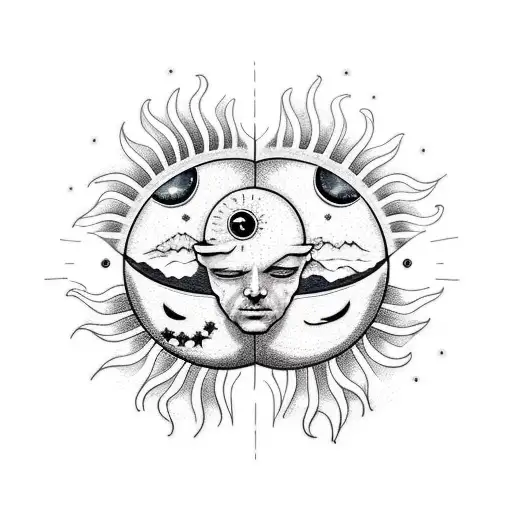 Sun And Moon Without Faces