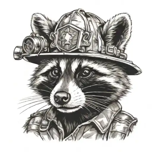 Firefighter Raccoon