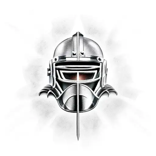 Spartan Helmet With Spear