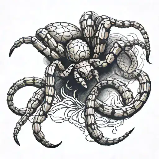 Spider Fighting A Cobra