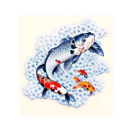 Koi Fish Cherry Blossom