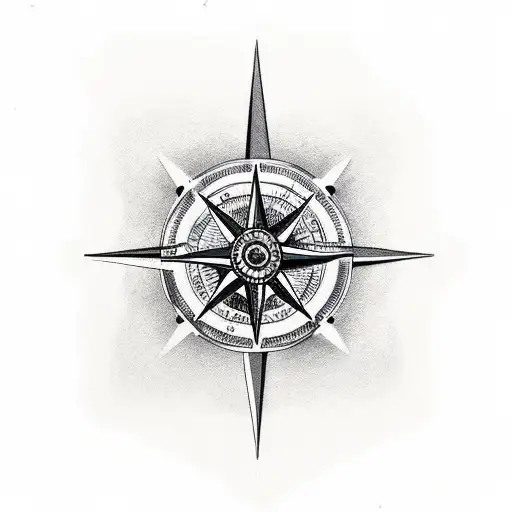 Rose Compass Skull