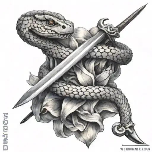 Sword And Snake Wrapped
