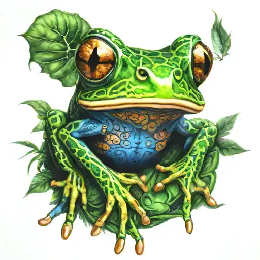 Amazon Jungle Kambo Frog Shaman Psychedelic Fractal
