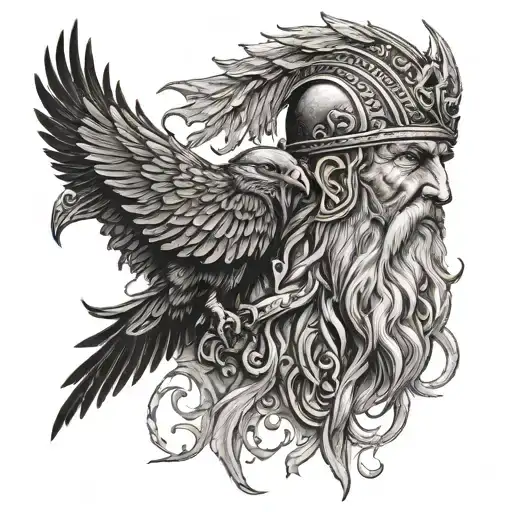 Viking Odin Crows