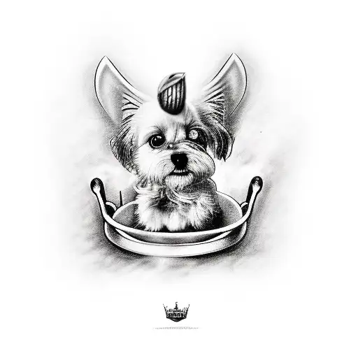 Greek God Dog With Muscles Sitting On A Throne