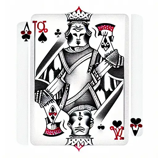 Playing Card Queen And Playing Card Joker At A Table Playing Poker
