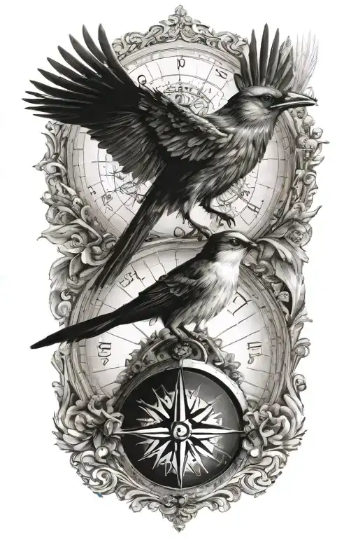 Compass Bird Perched