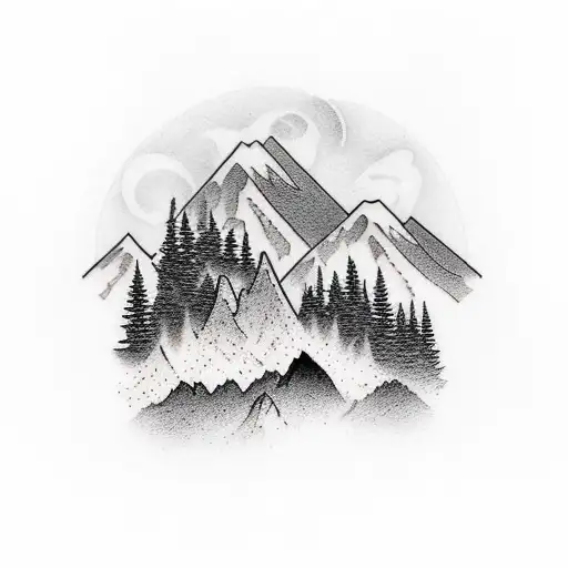 Bear With Mountains In Background