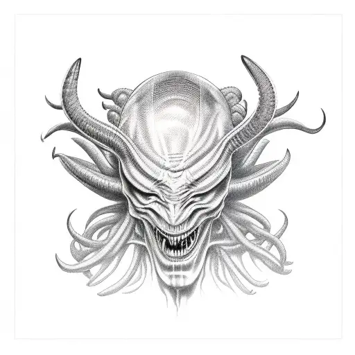 Demonic Alien With Horns