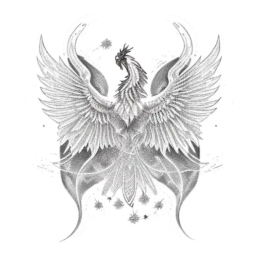 Phoenix With Scorpio Constellation