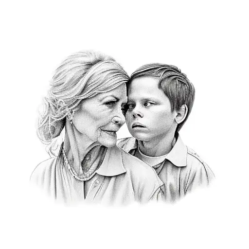 Mother And Son Walking