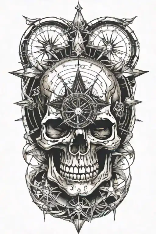Skull Compass Rose